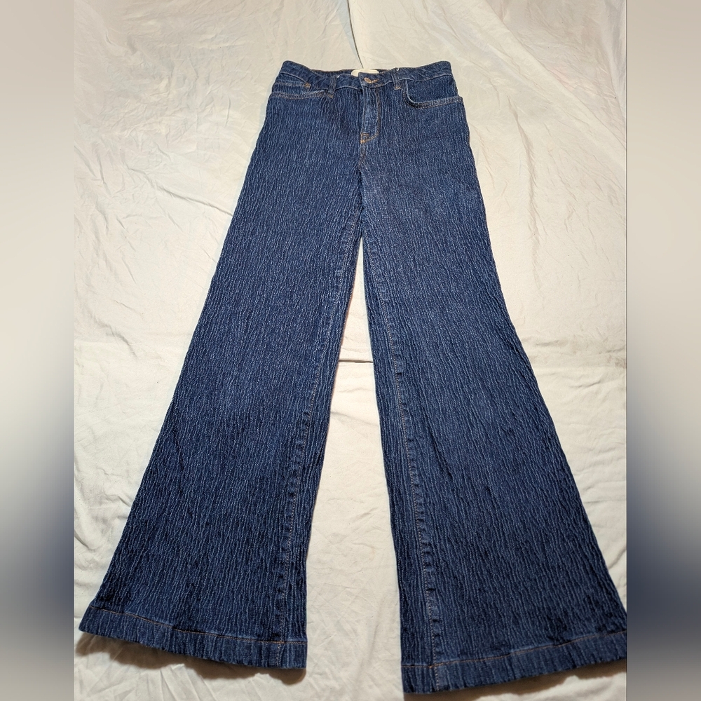 Triarchy Ms. Fonda high-rise, wide-leg jeans in dark indigo Size 24